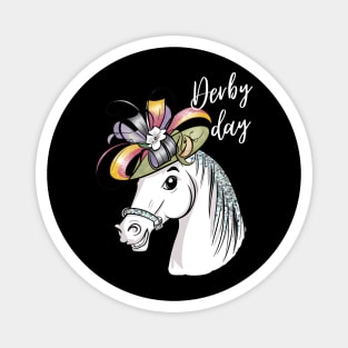derby horse at the party Magnet